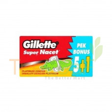 GILLETTE SUPER NACET PLATINUM COATED BONUS PACK 5+1S