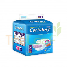 CERTAINTY ADULT DIAPER LARGE (8X10'S)