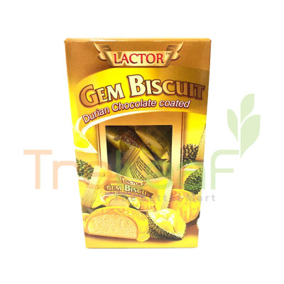LACTOR GEM BISCUIT DURIAN CHOCO COATED (48X50G)