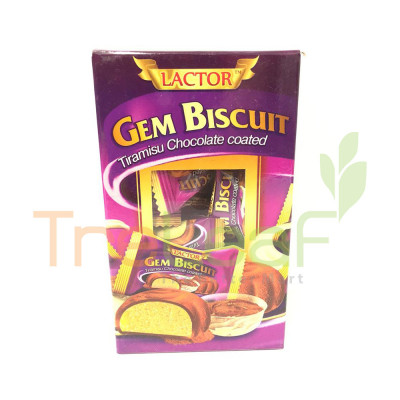 LACTOR GEM BISCUIT TIRAMISU CHOCO COATED (48X50G)