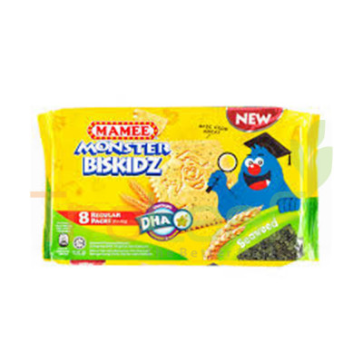 MAMEE MONSTER BISKIDZ PEK LARGE SEAWEED 42GM