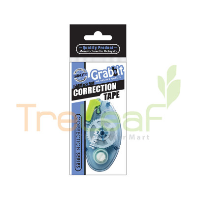 STATIONERY GRABBIT CORRECTION TAPE 5MMX8.5M *GRAB-CT TE581