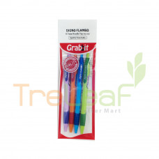STATIONERY GRABBIT DIGNO FLAMBO BALL PEN (3BL+1) *GRAB-BP-FLA-3BL