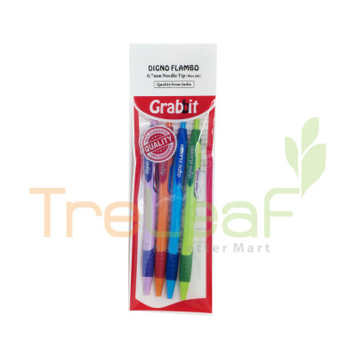 STATIONERY GRABBIT DIGNO FLAMBO BALL PEN (3BL+1) *GRAB-BP-FLA-3BL