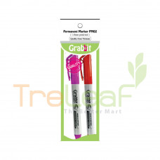 STATIONERY GRABBIT PERMANENT MARKER FO-PM02 PINK&RED *GRAB-MK-PM02-PKRD
