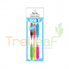 STATIONERY GRABBIT FIBER PEN (BRLG/LBPK/ORYE) *GRAB-MK-FP-C01*