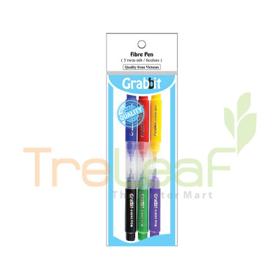 STATIONERY GRABBIT FIBER PEN (BRDB/GNRD/PUYE) *GRAB-MK-FP-C02*
