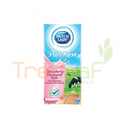 DUTCH LADY UHT MILK PURE FARM STRAWBERRY 1L