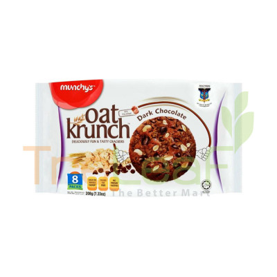 MUNCHY'S OAT KRUNCH DARK CHOCOLATE ORGANIC  (208GMX12)