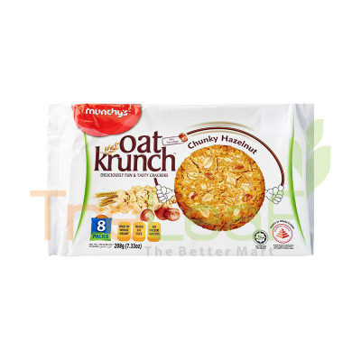 MUNCHY'S OATKRUNCH CHUNKY ORGANIC HEZELNUT (208GX12)