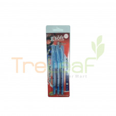 STATIONERY G'SOFT BALL PEN 0.5MM 3'S MIX (BC-W2-05-4M)