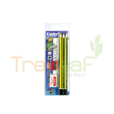 STATIONERY FASTER 2B PENCIL SET* (BC-WP9800-6)
