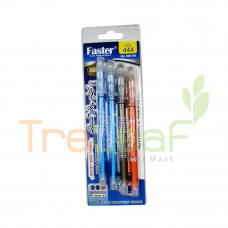 STATIONERY FASTER JAWI B/PEN 4S-MIX *BCP- (CX4444-4M)