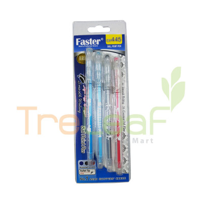 STATIONERY FASTER JAWI B/PEN 4S-MIX *BCP- (CX445-4M)