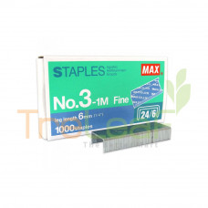 STATIONERY MAX STAPLES NO.3-IM *3-IM 1X20 (MAX-3-1M) NEW