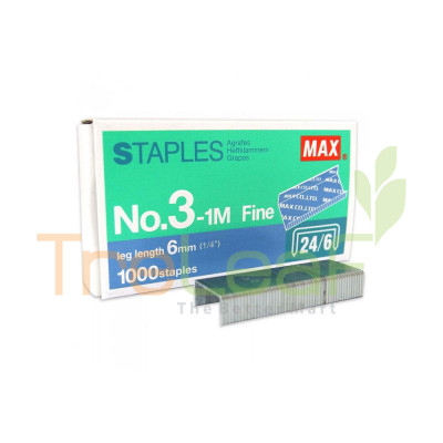 STATIONERY MAX STAPLES NO.3-IM *3-IM 1X20 (MAX-3-1M) NEW